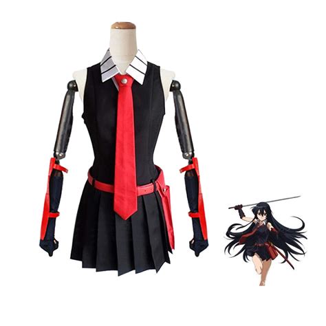 Cgbf Anime Akame Ga Kill Cosplay Costume Akame Combat Suit | Desertcart ...