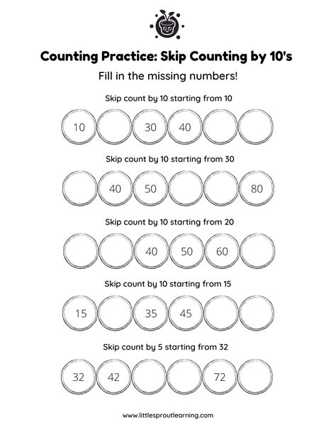 Counting By 10 S Worksheet