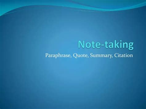 Image result for Note Taking PowerPoint