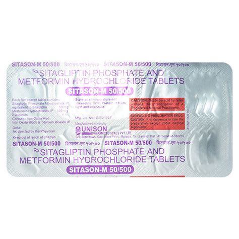 Sitason-M 50/500 Tab | Uses, Side Effects, Price | Apollo Pharmacy