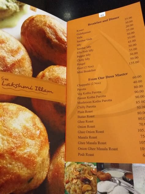 Menu at Lakshmi Illam Restaurant, Ooty