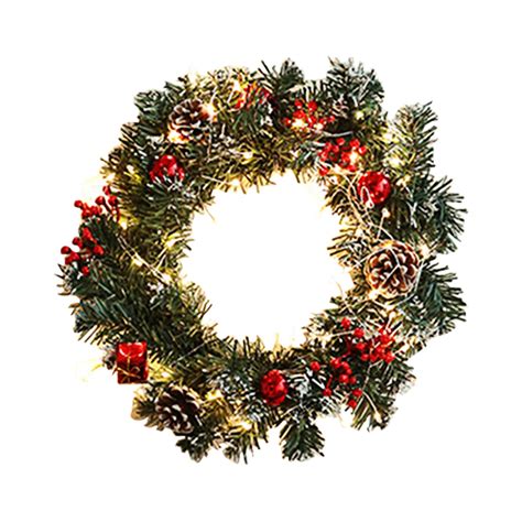 30cm Christmas Wreath Artificial Indoor Outdoor Ba... – Grandado