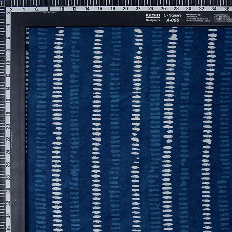 Buy Durable Striped Block Printed Indigo Cotton Cloth Fabric – DMAASA