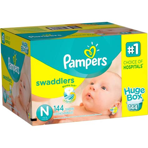 Pampers Swaddlers Diapers Huge Box Choose Size 1.2.3.4.5.6 Newborn free ...
