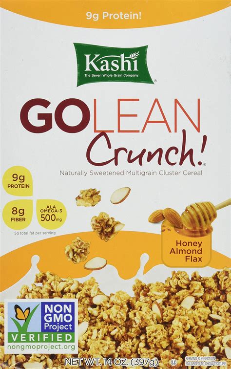 Kashi GoLean Crunch, Honey Almond Flax Cereal, 14 oz - Walmart.com