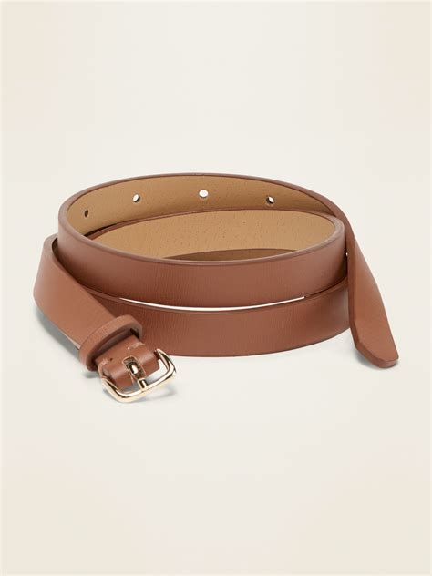 Skinny Faux-Leather Belt for Women (1/2") | Old Navy