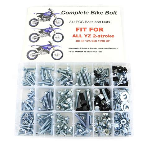 Xitomer 341 PCS Plastics Engine Body Frame Exhaust Bolts Kit For YAMAHA ...