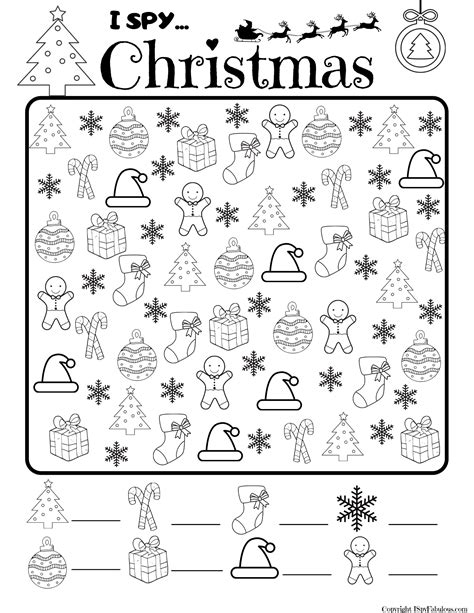 I Spy Christmas Printable for Kids! - I Spy Fabulous