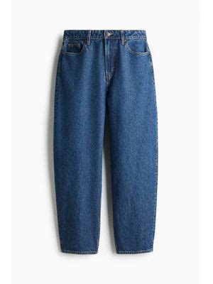 Buy H&M Blue Barrel High Jeans (4) Online
