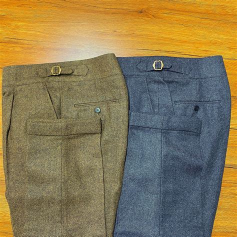 Men Wool Pants With Pleats, Classic Texture Wool Pants, Cozy Woolen ...