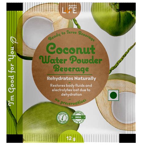 Buy Apollo Life Coconut Water Powder, 36 gm (3x12 gm) | 19 Minutes ...