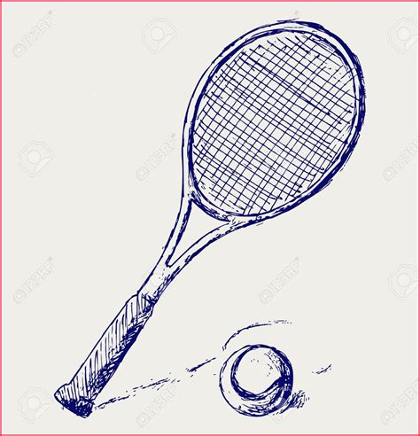 Tennis Racket Drawing at PaintingValley.com | Explore collection of ...