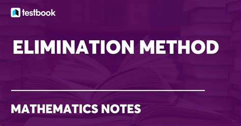 Image result for Elimination Method Class 10