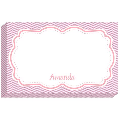 Herringbone Pastel Pink Chunky Pad Custom Note Pad Custom Printed ...