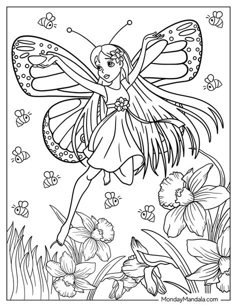 Fairy Printables Coloring Pages - Printable Art and Words