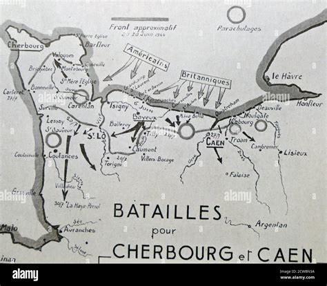 France 1944 world war map hi-res stock photography and images - Alamy