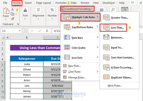 Image result for Excel Conditional Formatting Less than Today