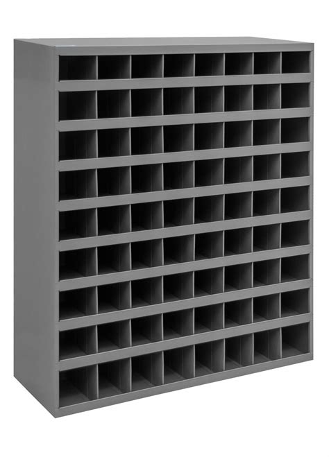 DURHAM MFG, 34 in x 12 in x 42 in, 72 Compartments, Pigeonhole Bin Unit ...