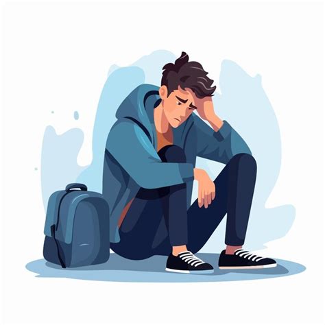 Despaired teenager feeling shame and hopelessness | Premium AI ...