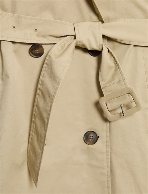 Buy Cotton Rich Longline Trench Coat at Marks & Spencer