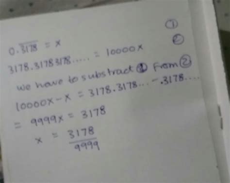 express the number 0.3178 bar in the form of rational number a/b ...