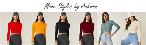 Aahwan Black Solid Full Sleeve Slim Fit Crop Top For Women's & Girls ...