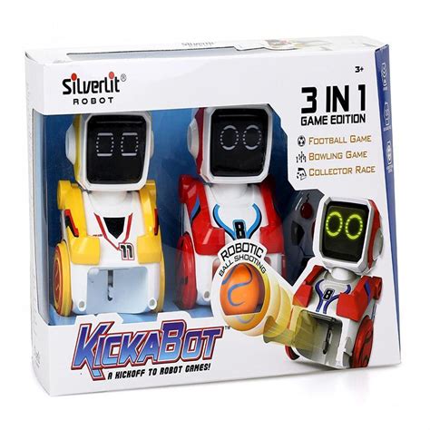 Silverlit Kickabot 3 In 1 Game Edition With Remote Control, Twin Pack ...