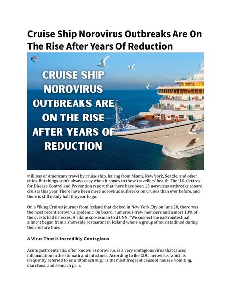 How Common Is Norovirus On Cruise Ships
