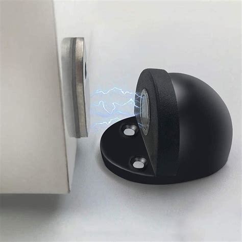 Buy Door Stops 2 Pack, Magnetic Door Stop, Brushed Satin, Black Flush ...
