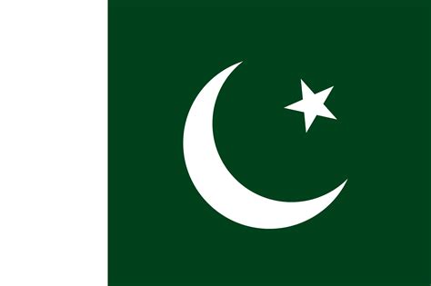 Green Flag With Star And Moon