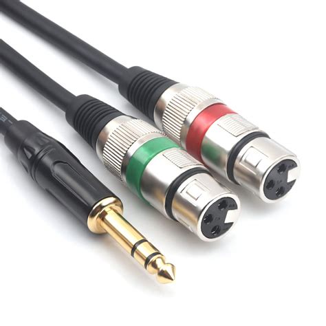 SiYear 6.35mm (1/4inch) TRS Male Plug to Dual XLR Female Microphone ...