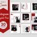Buy Instagram Red and White Template Red Instagram Feed Monochrome ...