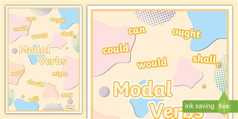 Modal Verbs Display Poster