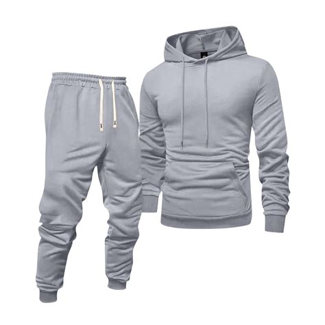 Domuza Sweatsuits for Men 2 Piece Casual Athletic Hooded Sweatshirt and ...
