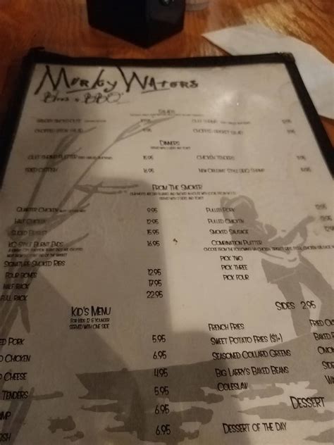 Menu at Murky Waters BBQ - Gulfport, Gulfport