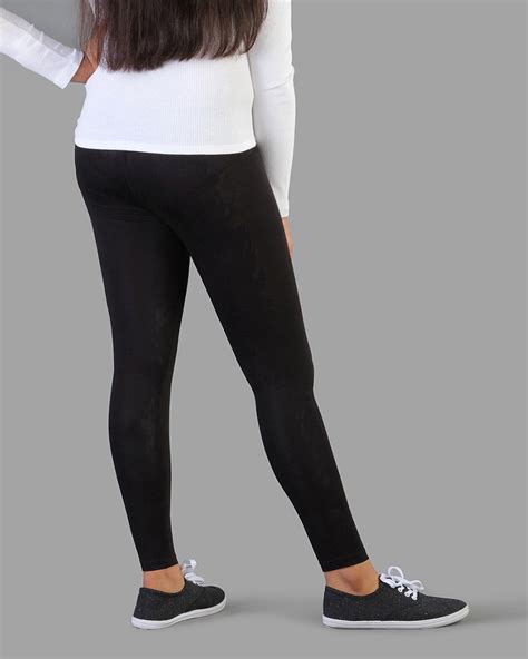 Kids Cotton Ankle Legging - Carbon Black