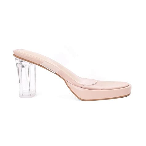 Buy Lino Perros Transparent Block Heels at Amazon.in