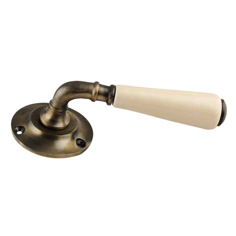 Cream Ceramic Door Mortice Handles