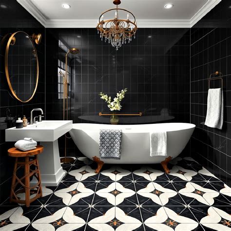 30 Black Floor Bathroom Ideas for A Modern Makeover