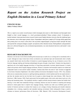 Action Research On Dictation - Fill and Sign Printable Template Online