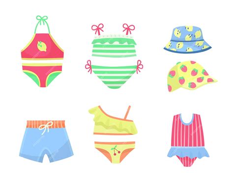 Kids In Bathing Suits Clipart