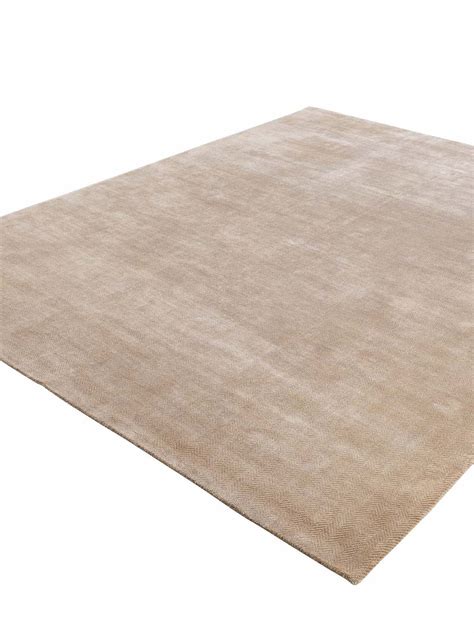 HERRINGBONE Silver Beige Handmade Luxury Carpet – Botanical Silk | Hand ...