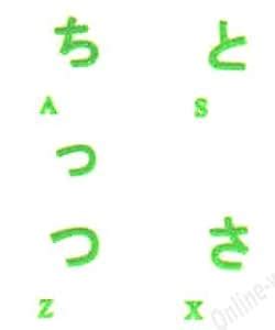 Online-Welcome Japanese Hiragana Keyboard Stickers Transparent ...