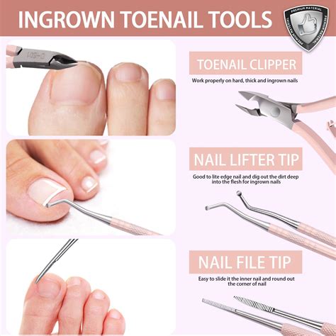 Snapklik.com : Ingrown Toenail Tool, Pedicure Tools For Feet, Surgical Stainless Steel Ingrown ...