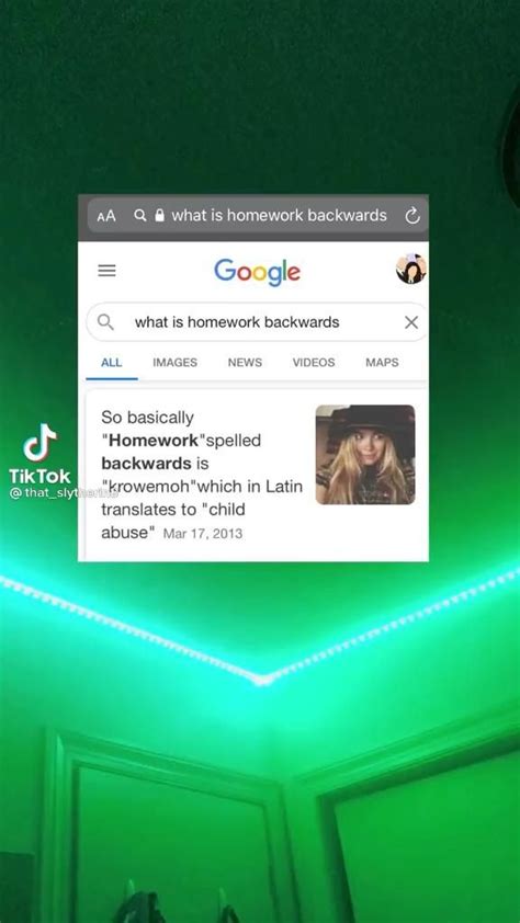 Image result for Homework Backwards
