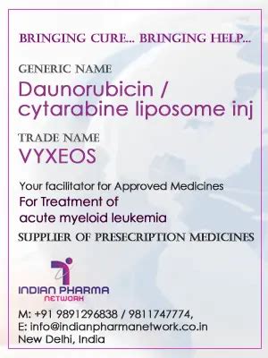 Daunorubicin And Cytarabine Liposome Injection Cost-Price In India