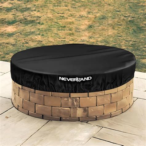 Amazon.com : NEVERLAND Round Fire Pit Cover for In-Ground Fire Pits, 46 ...