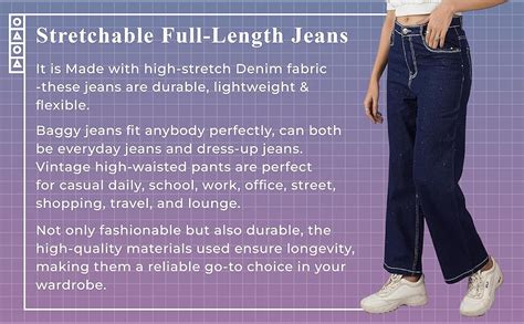 Buy Zayla Women's Denim Wide Leg Jeans I Stretchable Full-Length High ...