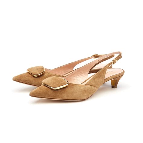 Rupert Sanderson | Misty Double Pebble in Totem Suede | Beige