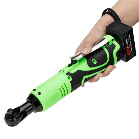 Buy 42V Rechargeable Cordless Electric Wrench, 100Nm 3/8 Ratchet Wrench ...